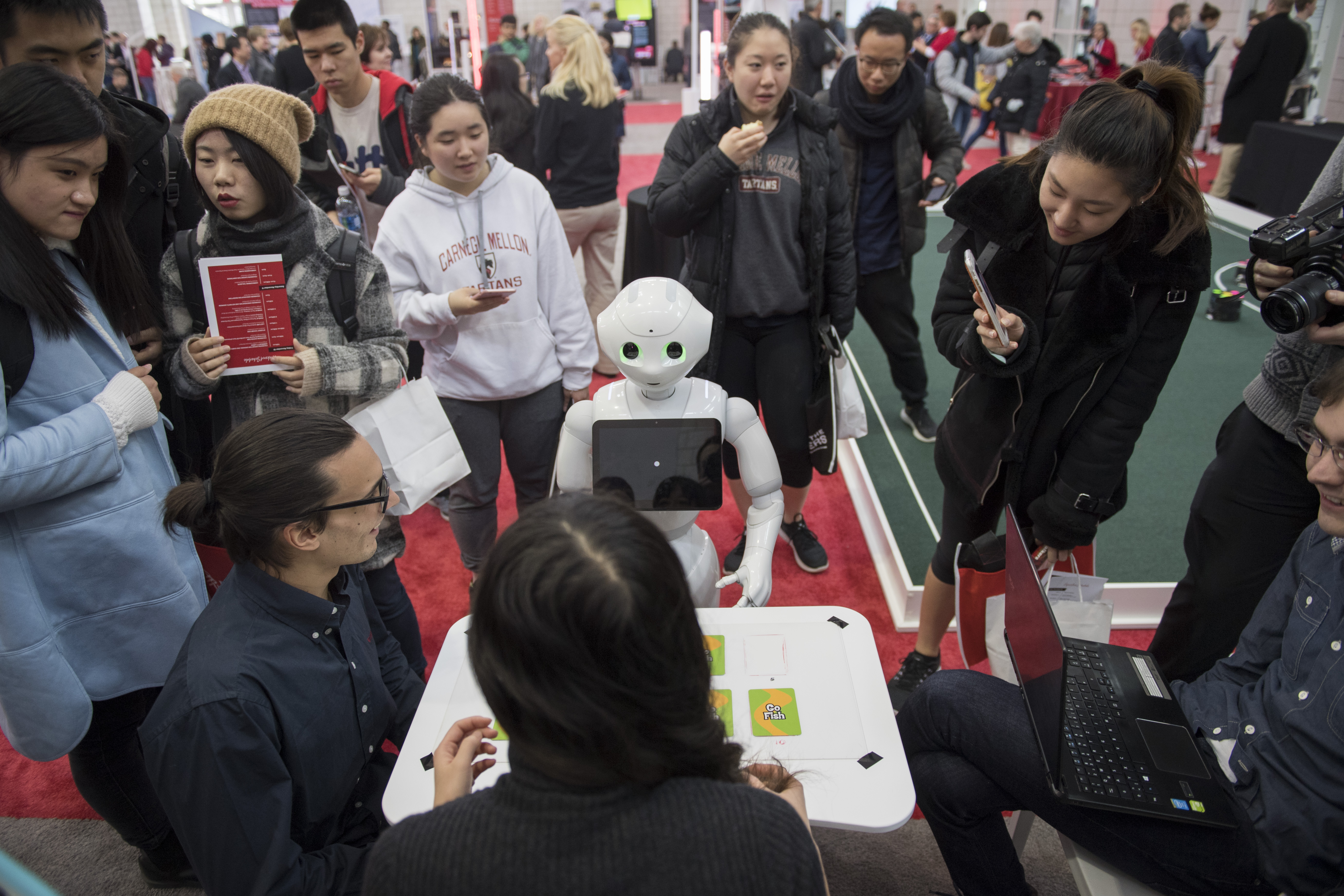 Robot playing Go Fish